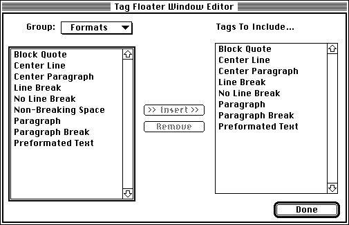 Tag Floater Editor